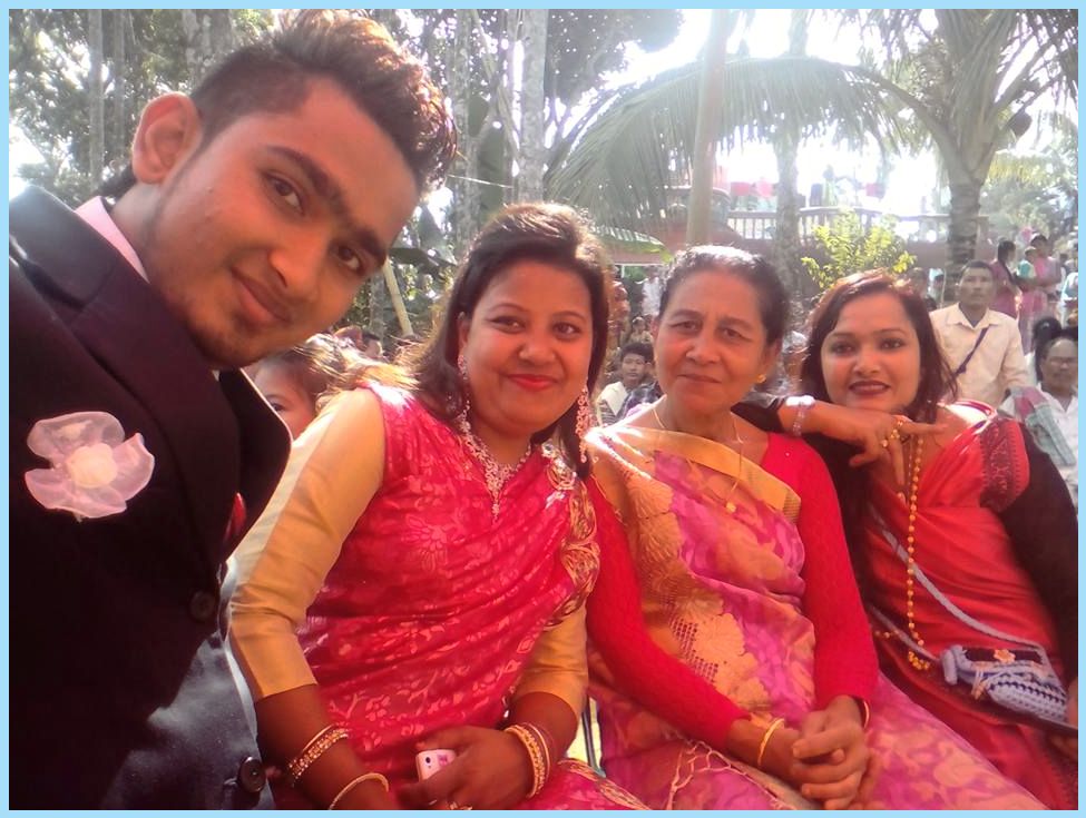 bishal with family-khasia jaintapur